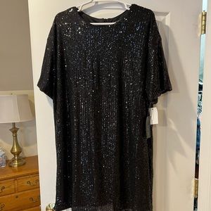 Sequin dress pullover tee shirt style
